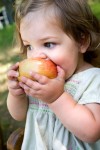 little girl apple